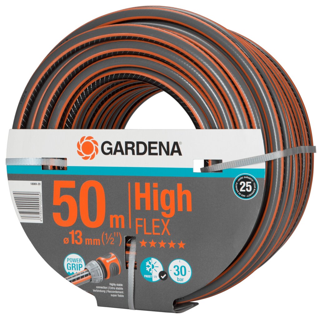 Voolik Gardena High flex, 50 m, 13 mm, hall цена и информация | Niisutussüsteemid, kastmisvoolikud ja kastekannud | hansapost.ee