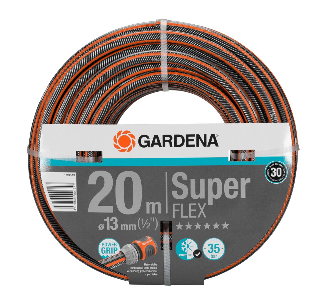 Kastmisvoolik Gardena Premium SuperFlex, 20 m 1/2" hind ja info | Niisutussüsteemid, kastmisvoolikud ja kastekannud | hansapost.ee