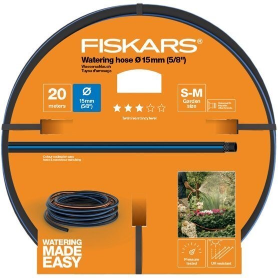 Aiavoolik Fiskars Q3, 15mm (5/8'') 20 m цена и информация | Niisutussüsteemid, kastmisvoolikud ja kastekannud | hansapost.ee
