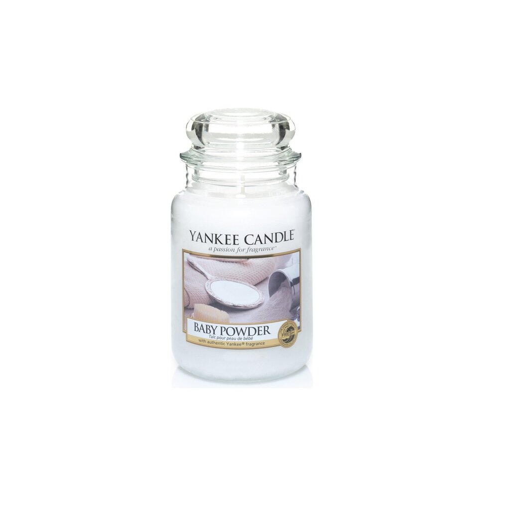 Yankee Candle '' Baby Powder'' suur 623g hind ja info | Küünlad, küünlajalad | hansapost.ee