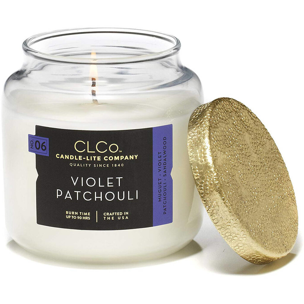 Lõhnaküünal kaanega Candle-Lite Violet Patchouli, 396 g hind ja info | Küünlad, küünlajalad | hansapost.ee