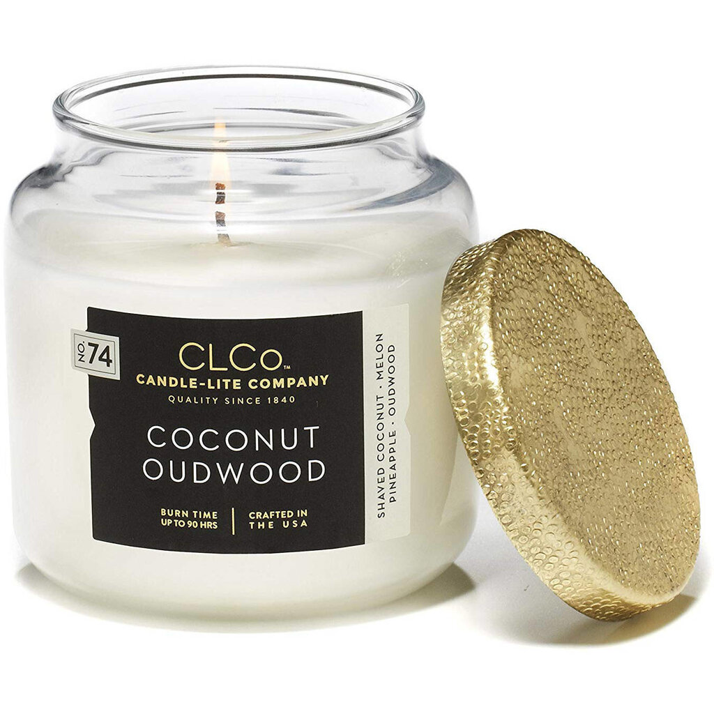 Lõhnaküünal kaanega Candle-Lite Coconut Oudwood, 396 g цена и информация | Küünlad, küünlajalad | hansapost.ee