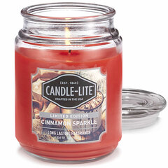 Candle-Lite ароматизированная свеча с крышкой Cinnamon Sparkle, 510 г цена и информация | Подсвечники, свечи | hansapost.ee