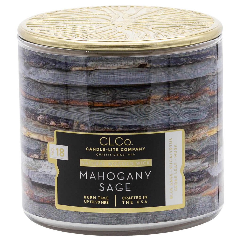 Lõhnaküünal kaanega Candle-Lite Mahogany Sage, 396 g цена и информация | Küünlad, küünlajalad | hansapost.ee