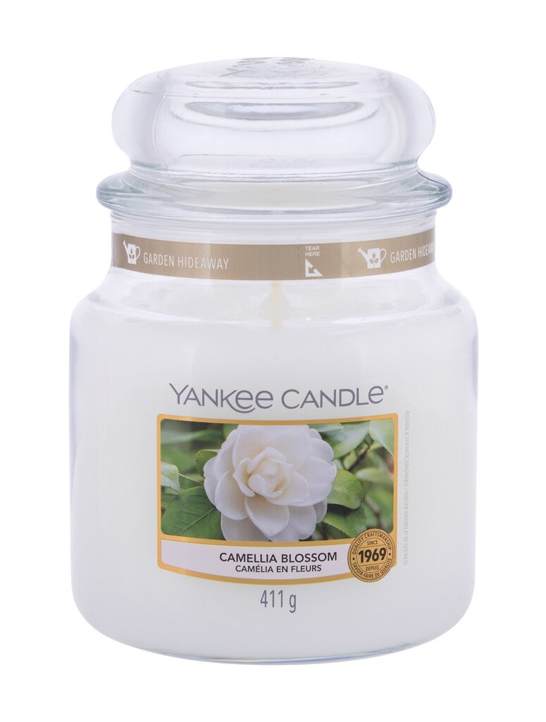 Lõhnaküünal Yankee Candle Camellia Blossom 411 g цена и информация | Küünlad, küünlajalad | hansapost.ee