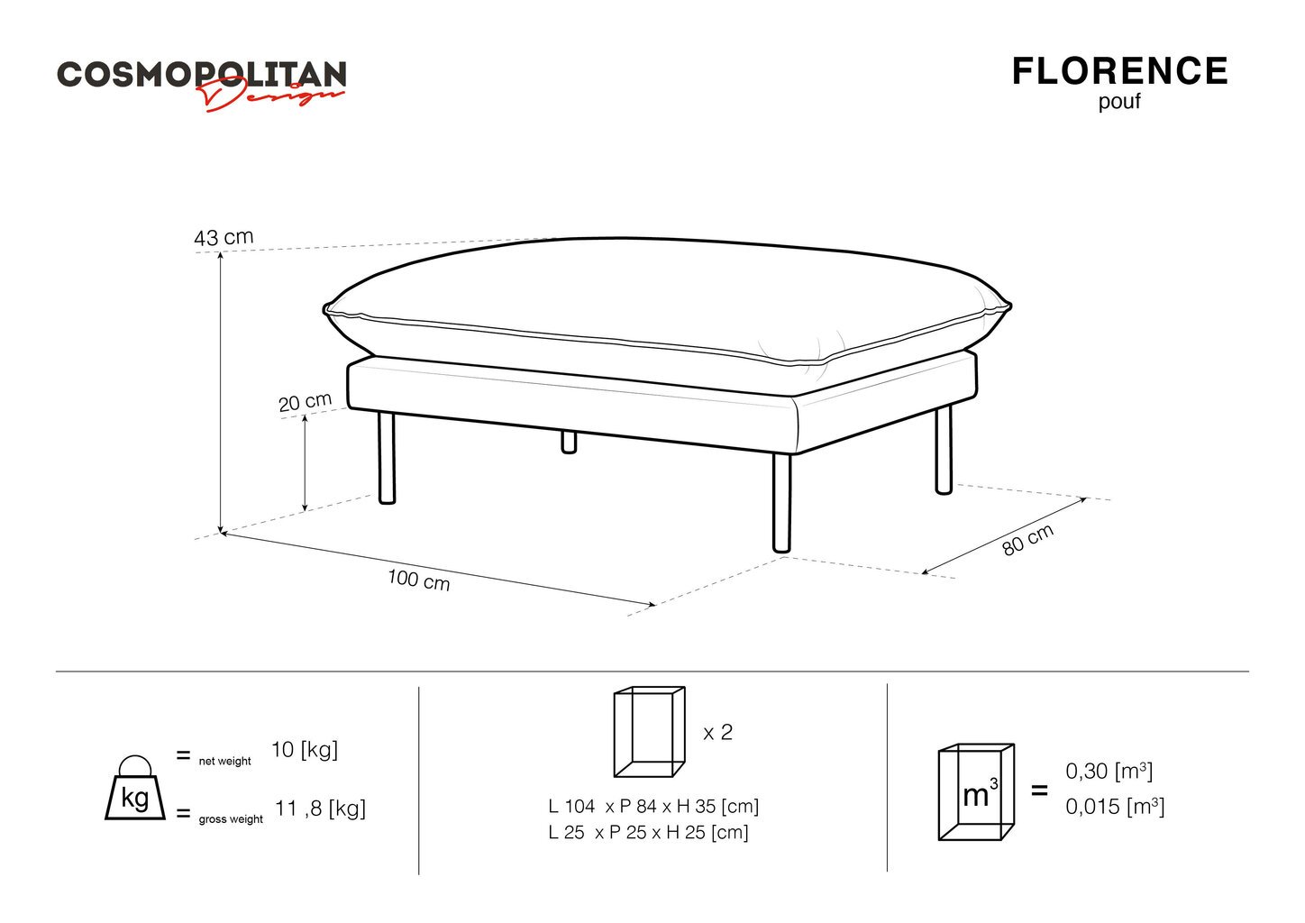 Tumba Cosmopolitan Design Florence, roosa hind ja info | Kott-toolid, tumbad, järid | hansapost.ee