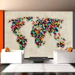 Fototapeet - World Map - a kaleidoscope of colors hind ja info | Fototapeedid | hansapost.ee