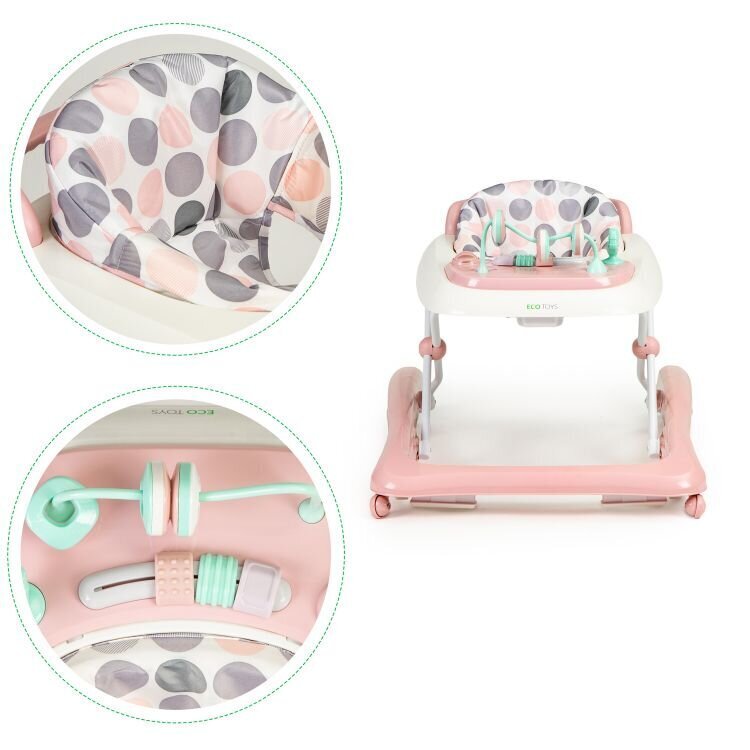 Käimistool Ecotoys, Pink Pastel цена и информация | Laste käimistoolid | hansapost.ee