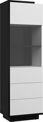 Витрина Meblocross Hybrid Hyb-27 1D, черная/белая цена и информация | Витрины, серванты | hansapost.ee