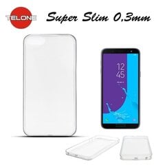 Telone Ultra Slim 0.3mm Back Case Samsung J600F Galaxy J6 (2018) Läbipaistev hind ja info | Telefonide kaitsekaaned ja -ümbrised | hansapost.ee