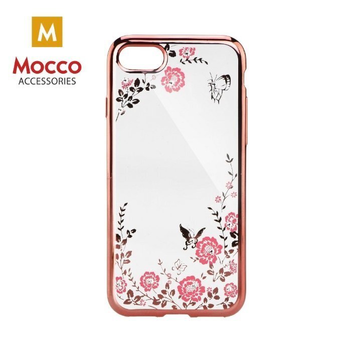 Mocco Electro Diamond Silicone Case for Xiaomi Pocophone F1 Rose - Transparent цена и информация | Telefonide kaitsekaaned ja -ümbrised | hansapost.ee