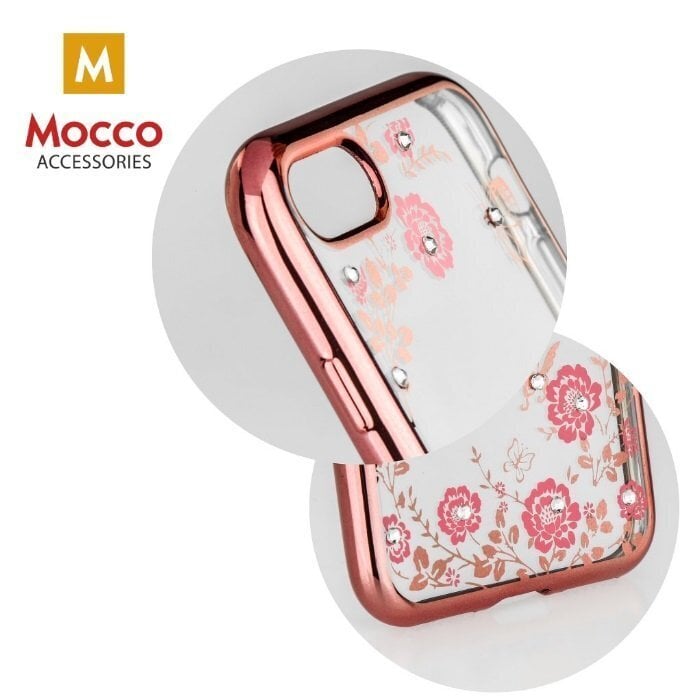 Mocco Electro Diamond Silicone Case for Xiaomi Pocophone F1 Rose - Transparent цена и информация | Telefonide kaitsekaaned ja -ümbrised | hansapost.ee