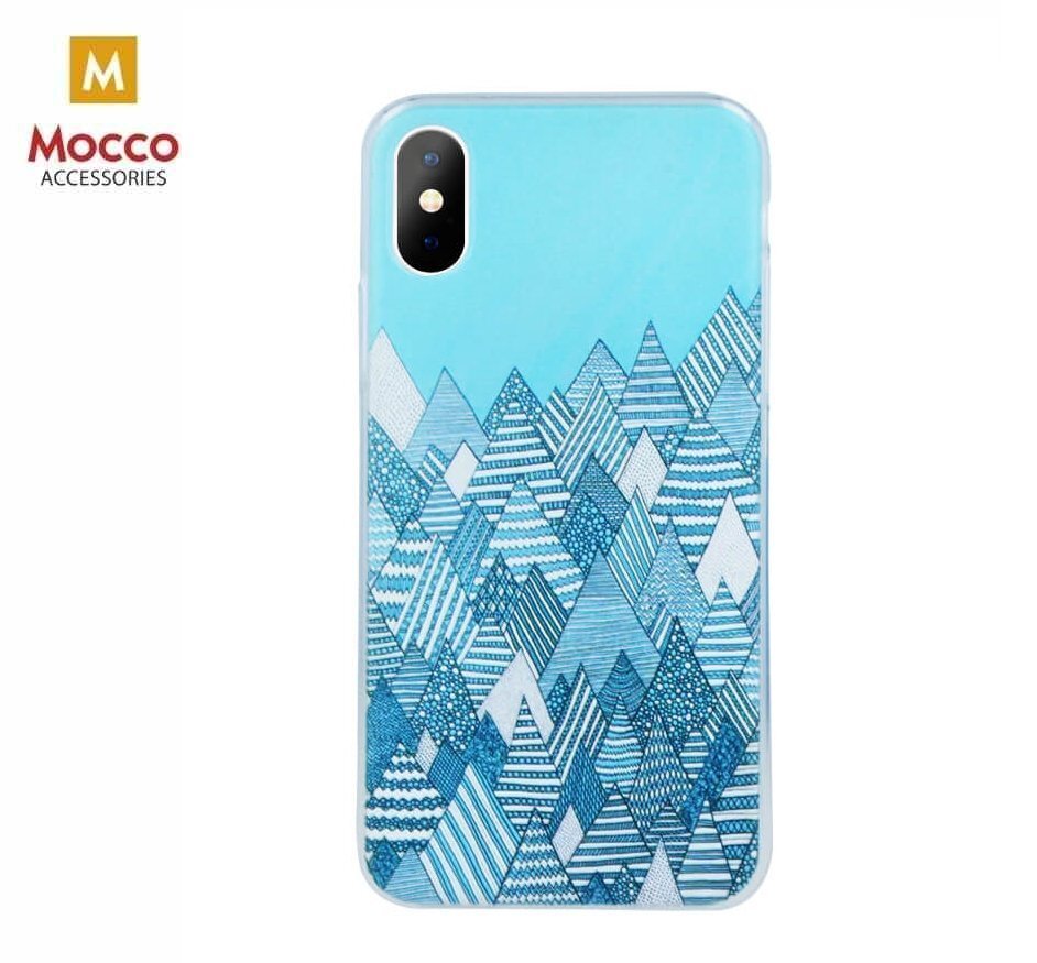 Mocco Trendy Winter Silicone Back Case for Apple iPhone XS Plus Geometric Winter Motif цена и информация | Telefonide kaitsekaaned ja -ümbrised | hansapost.ee