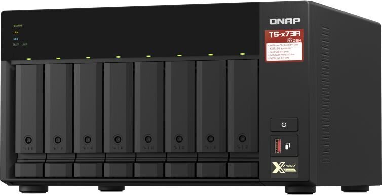 NAS STORAGE TOWER 8BAY 8GB/TS-873A-8G QNAP hind ja info | Väliste kõvaketaste ümbrised | hansapost.ee