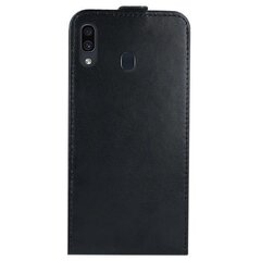 Mocco Kabura Rubber Case Vertical Opens Premium Eco Leather Case Samsung A205 Galaxy A20 / Galaxy A30 Black hind ja info | Telefonide kaitsekaaned ja -ümbrised | hansapost.ee