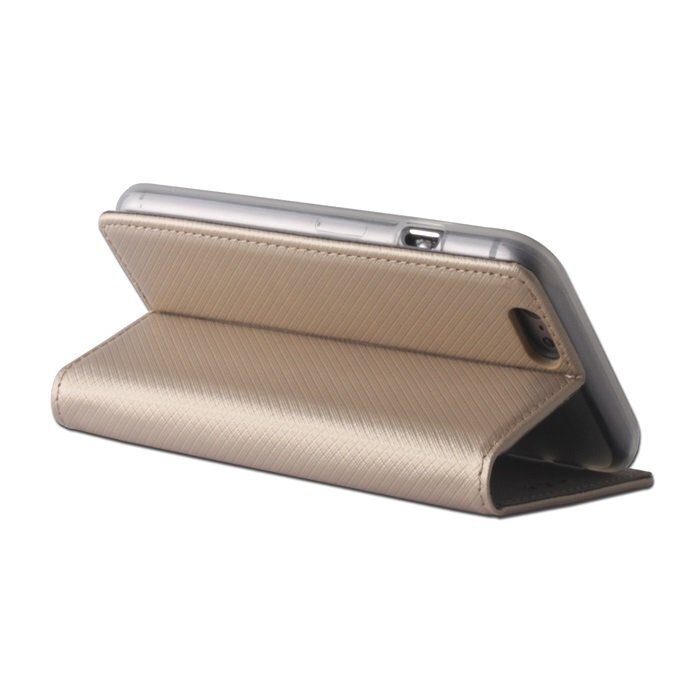 TakeMe Smart Magnetic Fix Book Case ilma klambrita Huawei P20 Lite (2019) Gold цена и информация | Telefonide kaitsekaaned ja -ümbrised | hansapost.ee