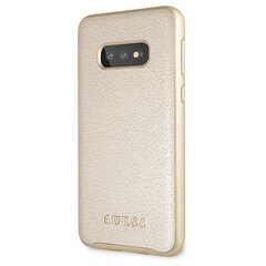 Telefoniümbris Guess GUHCS10LIGLGO S10e G970 gold hard case Iridescent hind ja info | Telefonide kaitsekaaned ja -ümbrised | hansapost.ee