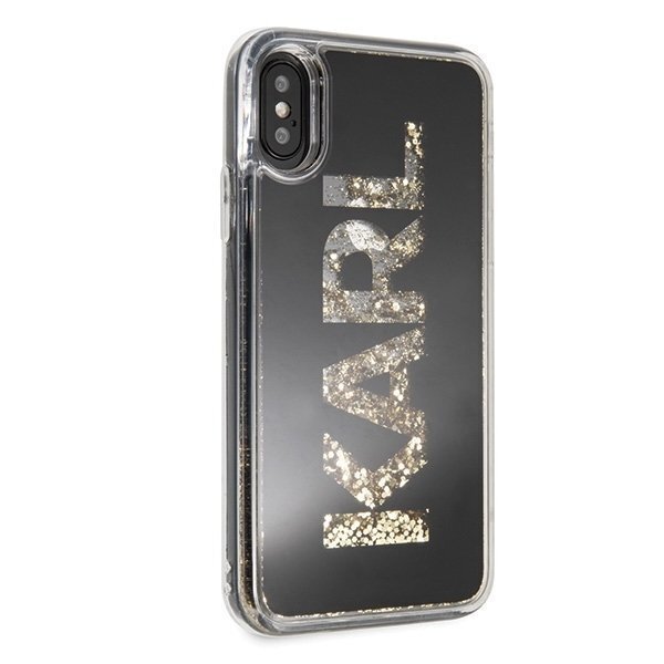 Telefoniümbris Karl Lagerfeld KLHCPXKAGBK iPhone X/Xs black Karl logo Glitter hind ja info | Telefonide kaitsekaaned ja -ümbrised | hansapost.ee