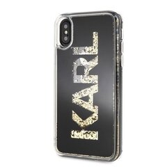 Чехол для телефона Karl Lagerfeld KLHCPXKAGBK iPhone X/Xs black Karl logo Glitter цена и информация | Чехлы для телефонов | hansapost.ee