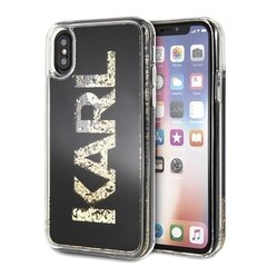 Чехол для телефона Karl Lagerfeld KLHCPXKAGBK iPhone X/Xs black Karl logo Glitter цена и информация | Чехлы для телефонов | hansapost.ee