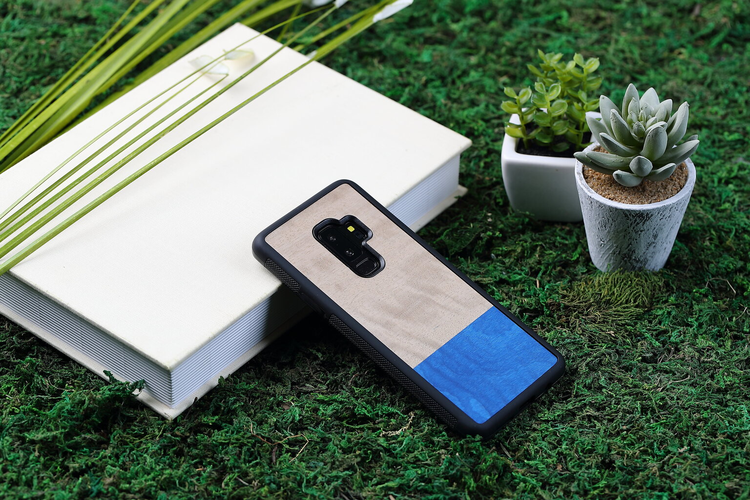 Mobiiltelefoni tagus Man&Wood sobib Samsung Galaxy S9 Plus, Dove, Must hind ja info | Telefonide kaitsekaaned ja -ümbrised | hansapost.ee