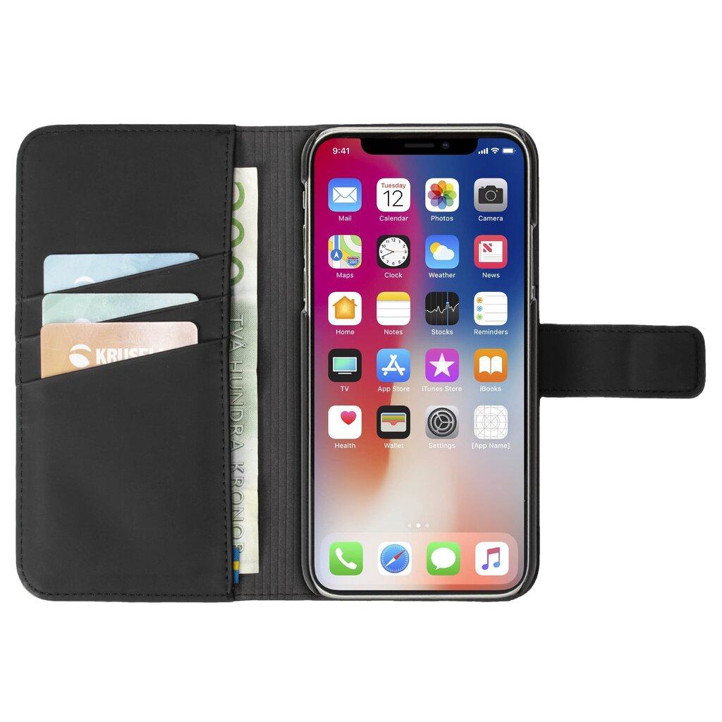 Telefoniümbris Krusell Loka FolioWallet 2in1 telefonile Apple iPhone XS Max, must цена и информация | Telefonide kaitsekaaned ja -ümbrised | hansapost.ee