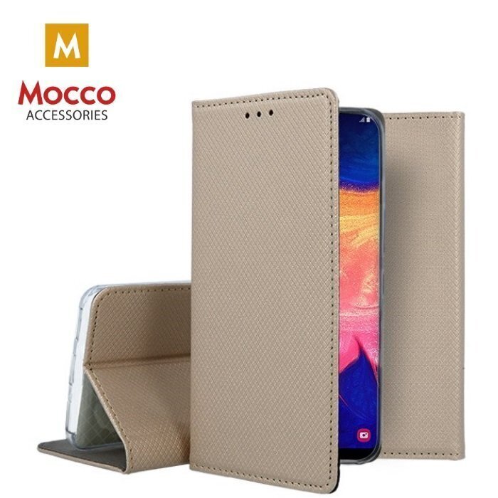 Telefoniümbris Mocco Smart Magnet Book Case telefonile Samsung Galaxy S20 Ultra / Samsung Galaxy S11 Plus, kuldne цена и информация | Telefonide kaitsekaaned ja -ümbrised | hansapost.ee