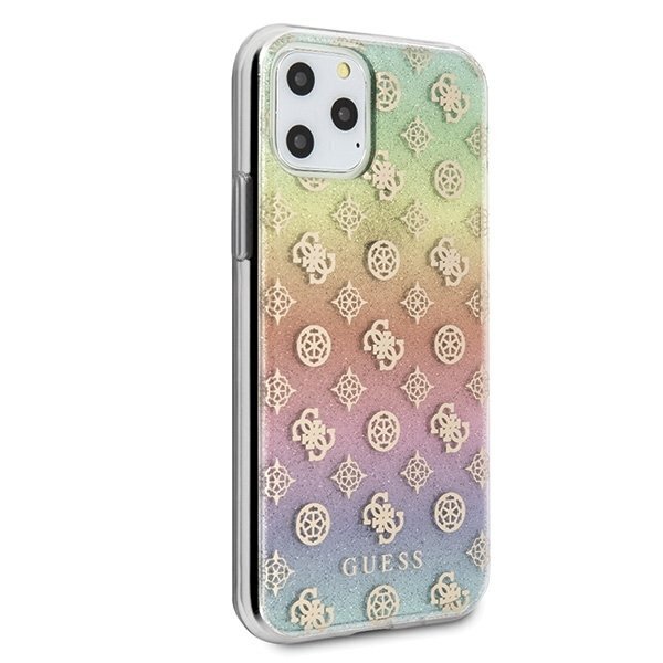 Guess Iridescent 4G Peony, telefonile iPhone 11 Pro, läbipaistev/kirju цена и информация | Telefonide kaitsekaaned ja -ümbrised | hansapost.ee