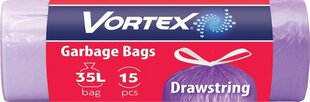 Seotavad prügikotid Vortex 35L/15tk цена и информация | Мешки для мусора | hansapost.ee