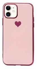 Silikoonist ümbris Fusion Heart Case Apple iPhone 11 Pro Max, roosa hind ja info | Fusion Accessories Mobiiltelefonid ja lisatarvikud | hansapost.ee
