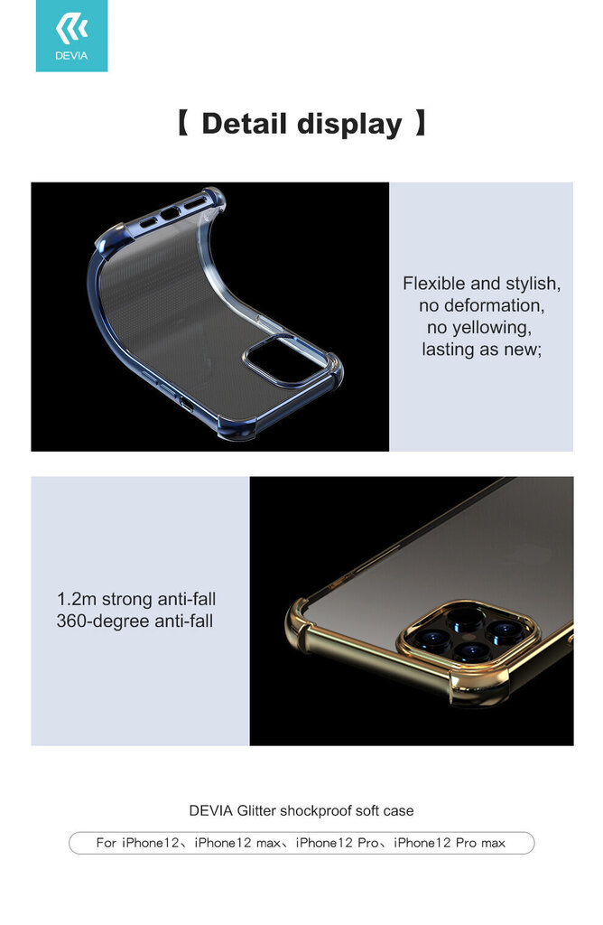 Ümbris Devia telefonile iPhone 12 mini, must цена и информация | Telefonide kaitsekaaned ja -ümbrised | hansapost.ee