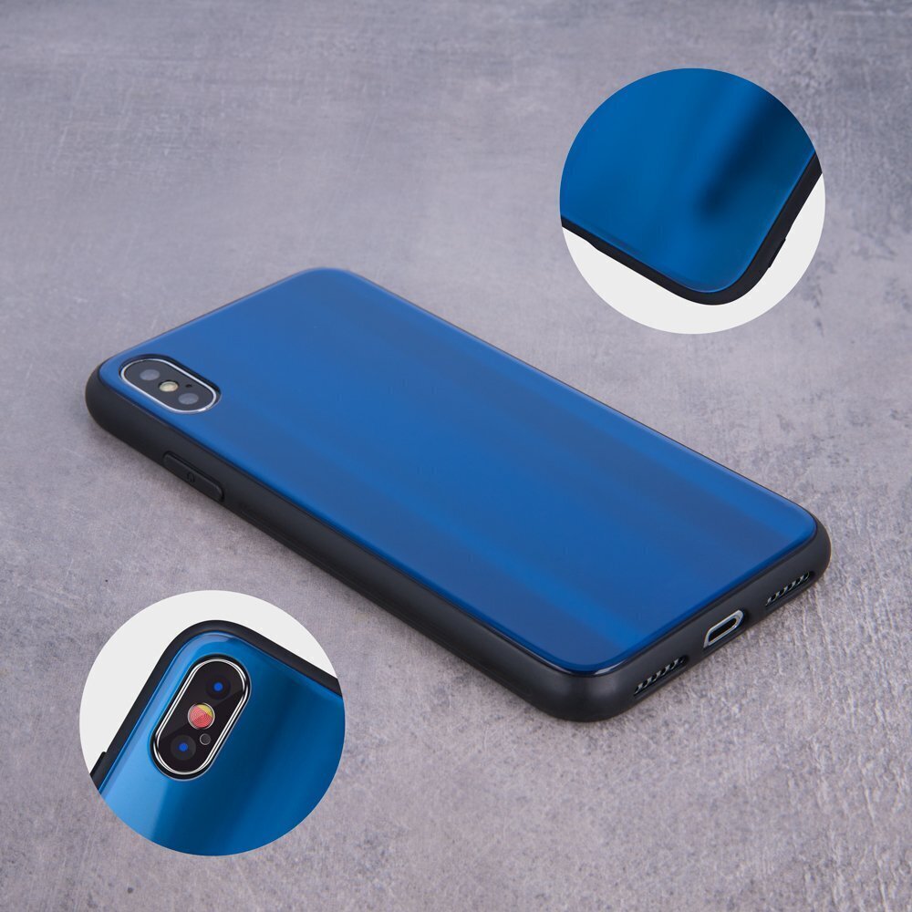 Mocco Aurora Glass Silicone Back Case for Samsung Galaxy S21 Blue цена и информация | Telefonide kaitsekaaned ja -ümbrised | hansapost.ee