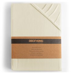 DecoKing jersey Amber Beige простынь с резинкой,180x200 или 200x200 cм цена и информация | Сетки для кроватей | hansapost.ee
