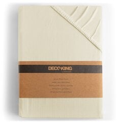 DecoKing jersey Amber Beige простынь с резинкой, 180x200 см цена и информация | Простыни | hansapost.ee