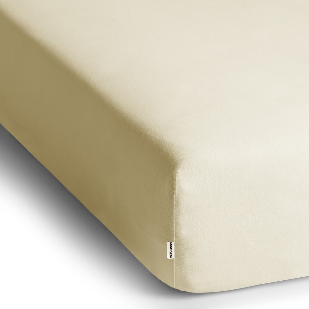 Kummiga voodilina DecoKing Jersey Amber Beige, 180x200 cm цена и информация | Voodilinad | hansapost.ee