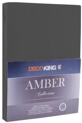 DecoKing трикотажная Amber Dimgray простынь с резинкой, 90x200 см цена и информация | Простыни | hansapost.ee
