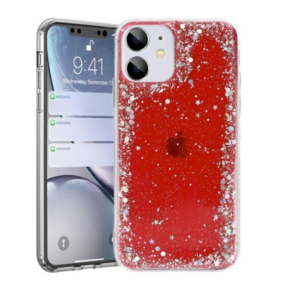 Fusion glue glitter silikoonist ümbris Samsung A725 / A726 Galaxy A72 / A72 5G, punane цена и информация | Telefonide kaitsekaaned ja -ümbrised | hansapost.ee