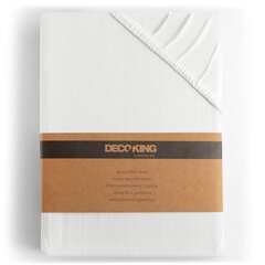 DecoKing jersey Amber White kummiga lina madratsi jaoks, 160x200 cm hind ja info | Voodilinad | hansapost.ee