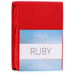 Простынь на резинке AmeliaHome Terry Ruby 80/90x200 см цена и информация | Простыни | hansapost.ee