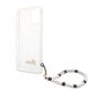 GUHCP12MKPSWH Guess PC Script and White Pearls Case for iPhone 12/12 Pro Transparent hind ja info | Telefonide kaitsekaaned ja -ümbrised | hansapost.ee