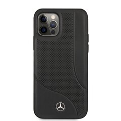 MEHCP12LCDOBK Mercedes Perforated Leather Hard Case for iPhone 12 Pro Max 6.7 Black цена и информация | Чехлы для телефонов | hansapost.ee