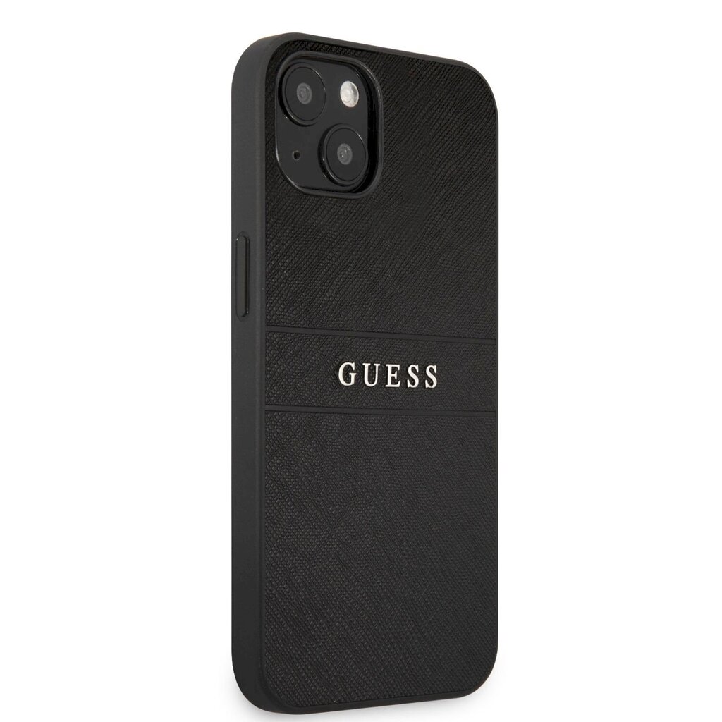 GUHCP13MPSASBBK Guess PU Leather Saffiano Case for iPhone 13 Black hind ja info | Telefonide kaitsekaaned ja -ümbrised | hansapost.ee