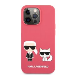 Чехол для телефона KLHCP13LSSKCP Karl Lagerfeld and Choupette Liquid Silicone Case for iPhone 13 Pro, красный цена и информация | Чехлы для телефонов | hansapost.ee