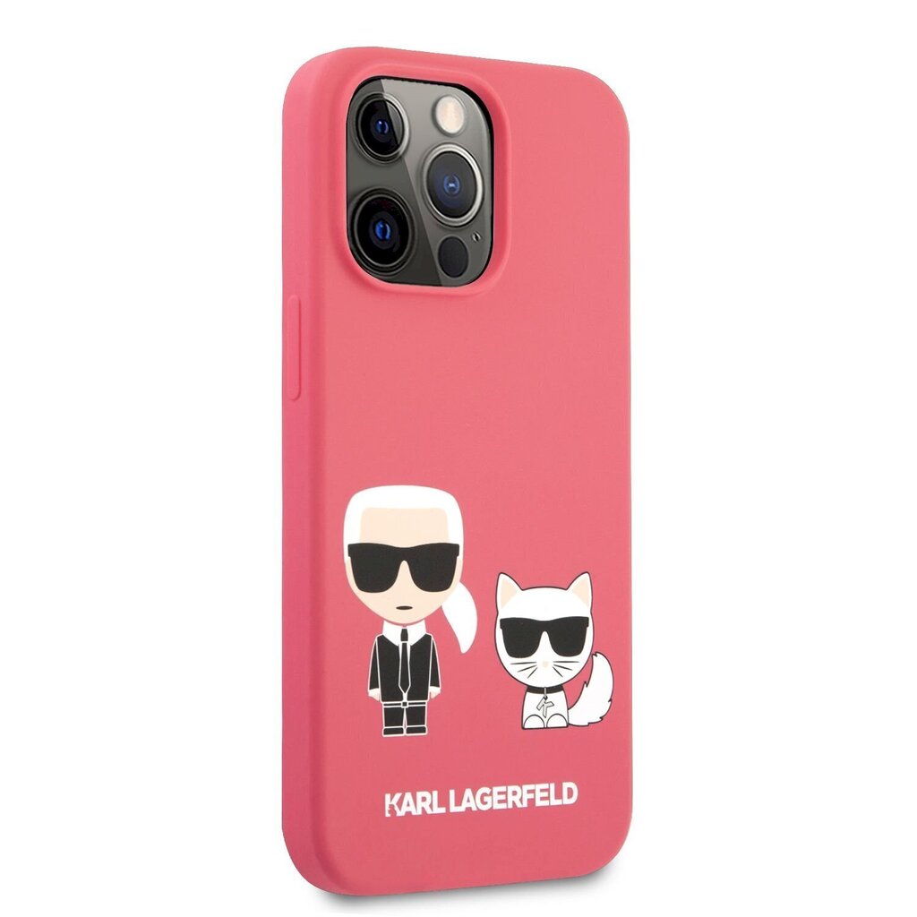 KLHCP13LSSKCP Karl Lagerfeld and Choupette Liquid Silicone Case for iPhone 13 Pro Red цена и информация | Telefonide kaitsekaaned ja -ümbrised | hansapost.ee