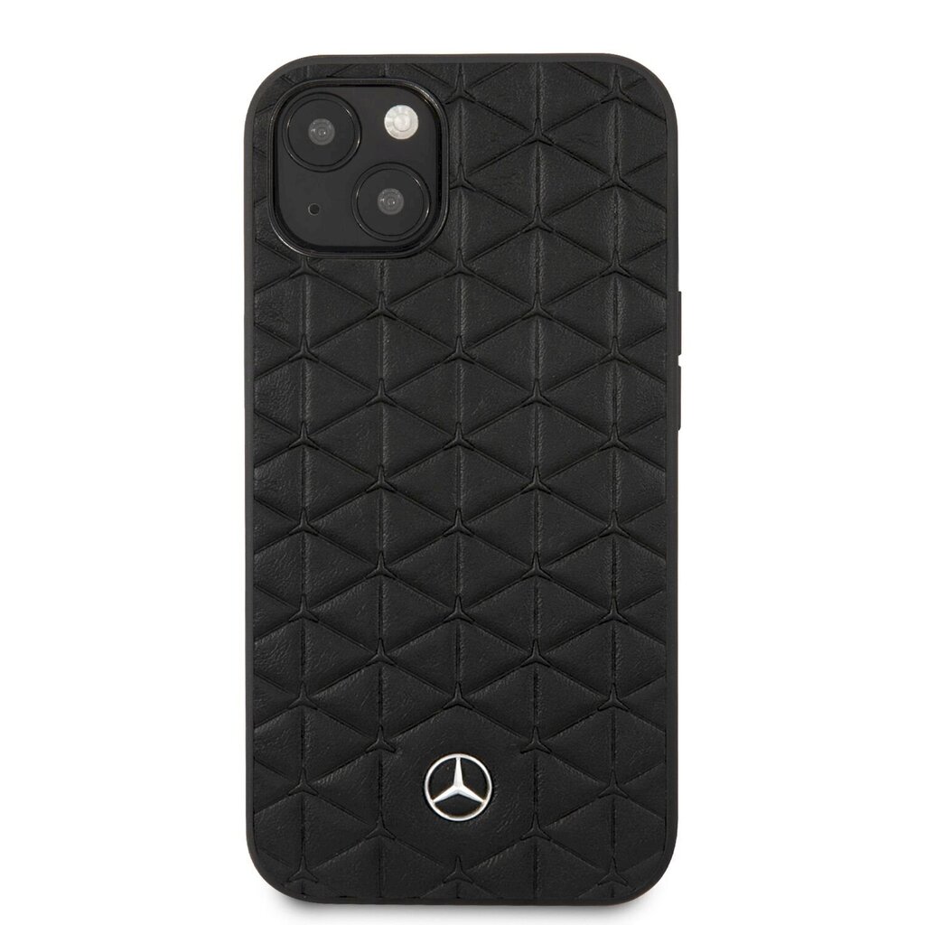 MEHCP13MSPSBK Mercedes Genuine Leather Quilted Hard Case for iPhone 13 Black цена и информация | Telefonide kaitsekaaned ja -ümbrised | hansapost.ee