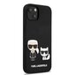 KLHCP13MSSKCK Karl Lagerfeld and Choupette Liquid Silicone Case for iPhone 13 Black hind ja info | Telefonide kaitsekaaned ja -ümbrised | hansapost.ee