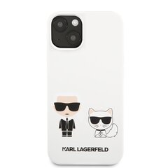 KLHCP13MSSKCW Karl Lagerfeld and Choupette Liquid Silicone Case for iPhone 13 White цена и информация | Чехлы для телефонов | hansapost.ee