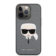 KLHCP13LSAKHSL Karl Lagerfeld PU Saffiano Karl Head Case for iPhone 13 Pro Silver hind ja info | Karl Lagerfeld Mobiiltelefonid ja lisatarvikud | hansapost.ee
