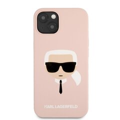 KLHCP13MSLKHPI Karl Lagerfeld Liquid Silicone Karl Head Case for iPhone 13 Light Pink hind ja info | Telefonide kaitsekaaned ja -ümbrised | hansapost.ee