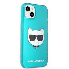 KLHCP13MCHTRB Karl Lagerfeld TPU Choupette Head Case for iPhone 13 Fluo Blue hind ja info | Telefonide kaitsekaaned ja -ümbrised | hansapost.ee